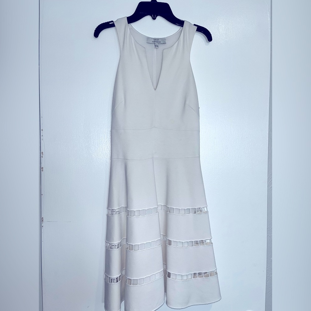 Robert Rodriguez Classic Old Money White Mini Dress